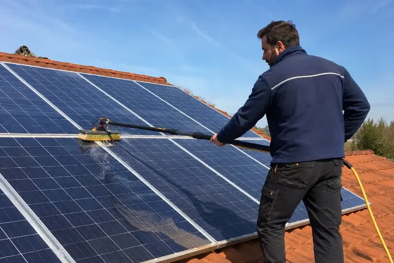 Nettoyage et entretien de panneaux solaires à la Répara-Auriples